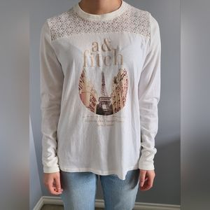 Abercrombie and Fitch  NWOT big girls Long Sleeve white shirt, size 15/16
